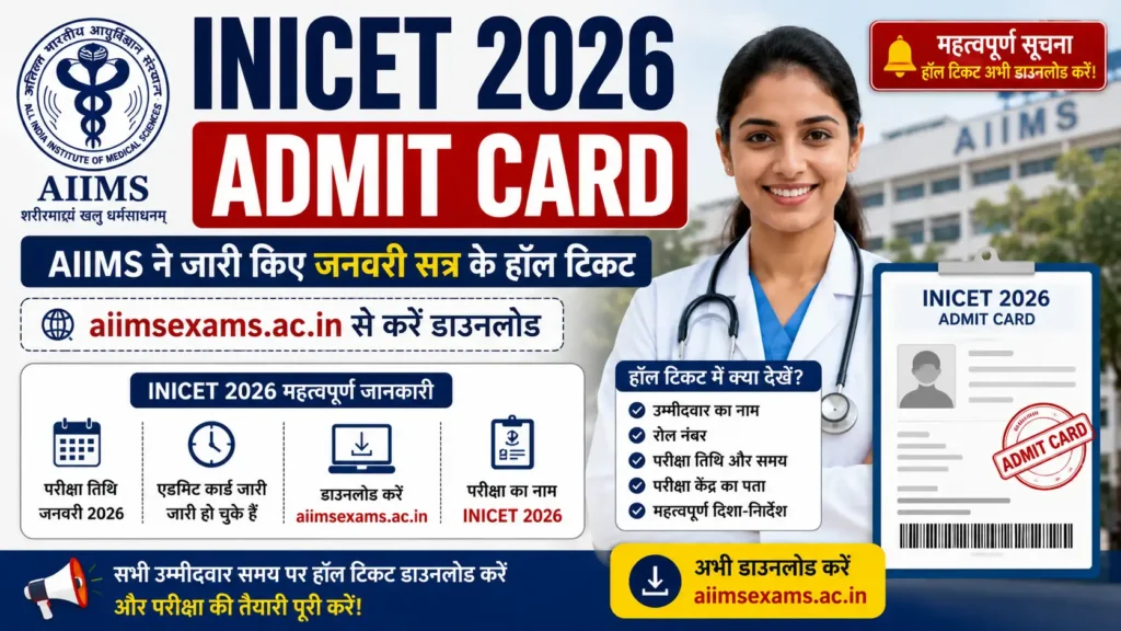 INICET 2026 Admit Card