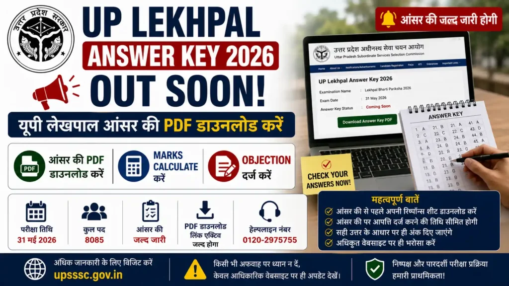 UP Lekhpal Answer Key 2026 Out