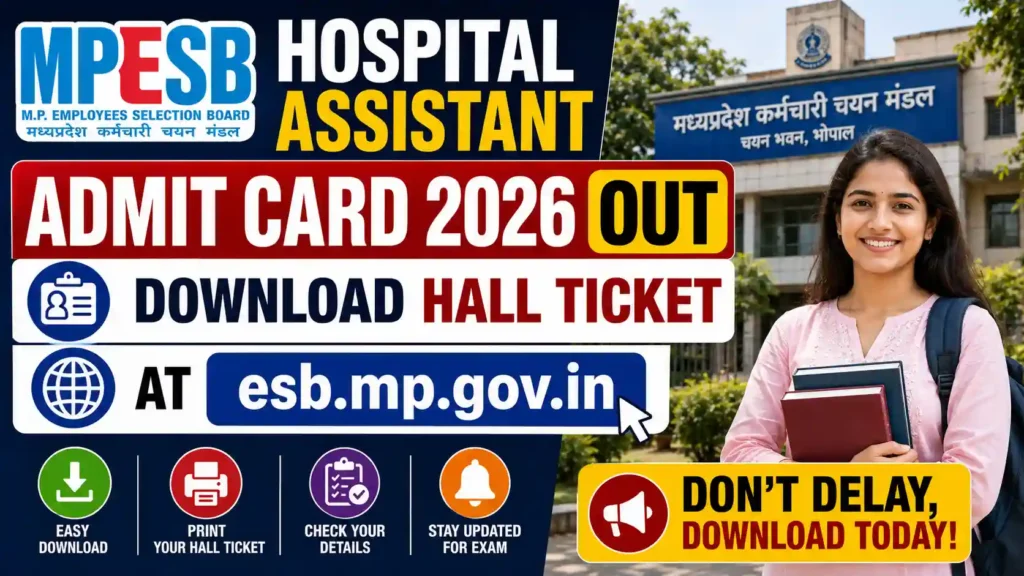 MPESB Hospital Assistant Admit Card 2026