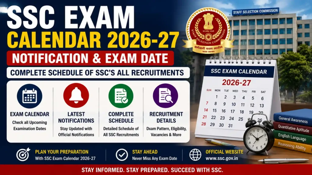 SSC Exam Calendar 2026-27
