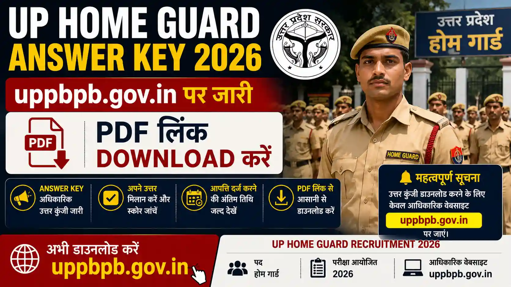 UP Home Guard Answer Key 2026