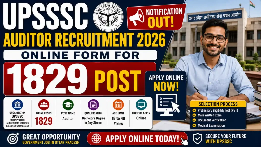 UPSSSC Auditor Recruitment 2026