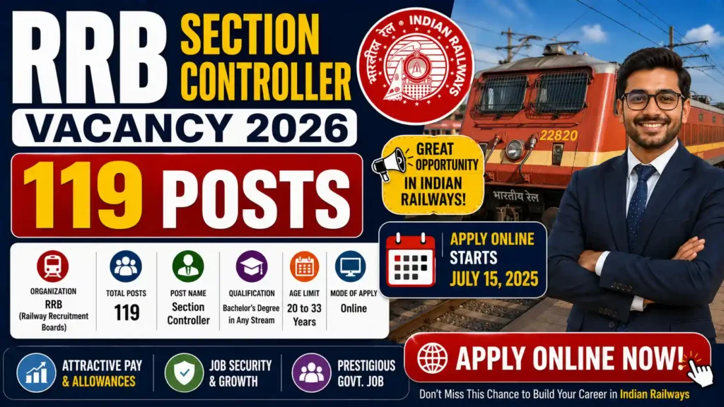 RRB Section Controller Vacancy 2026