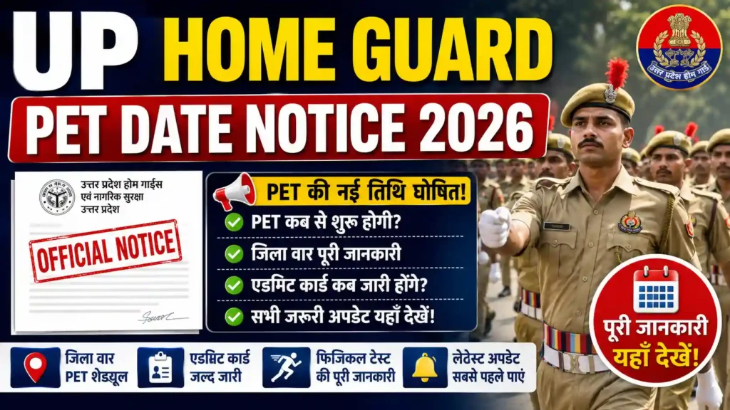 UP Home Guard PET Date Notice 2026