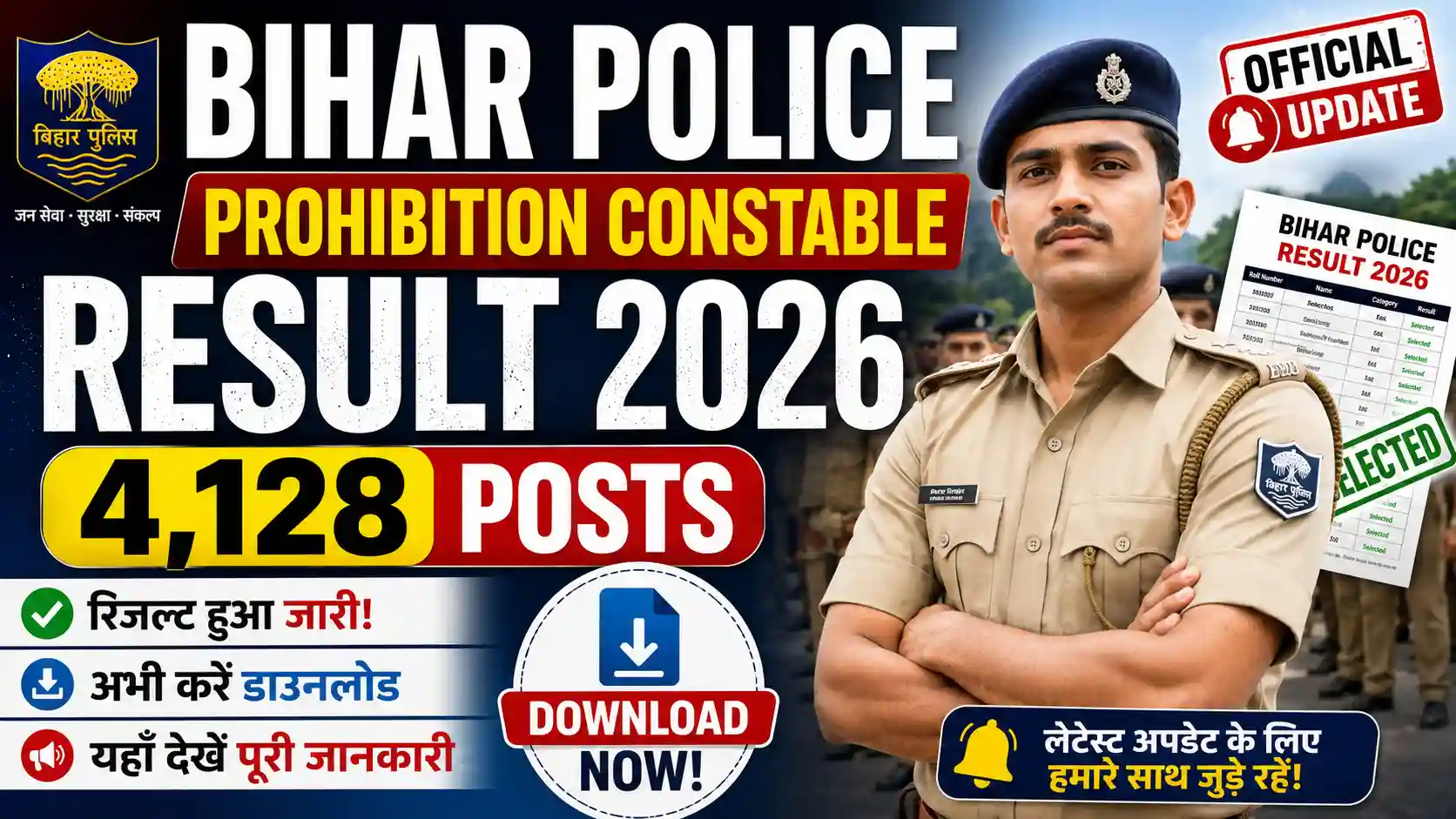 Bihar Police Prohibition Constable Result 2026