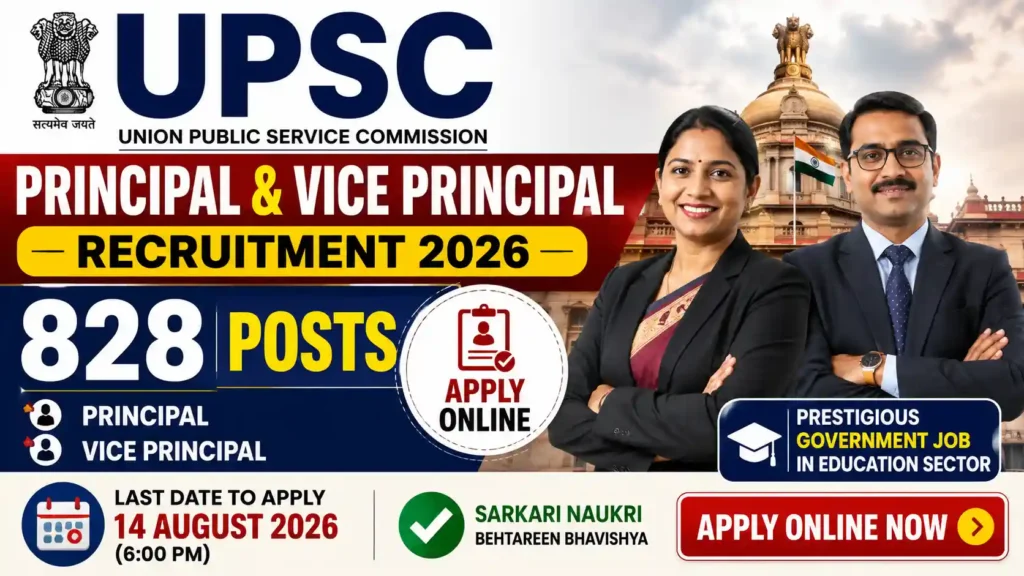 UPSC Principal & Vice Principal Recruitment 2026